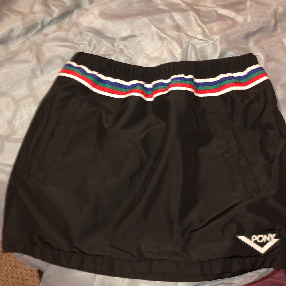 Black Pony Skater type skirt.